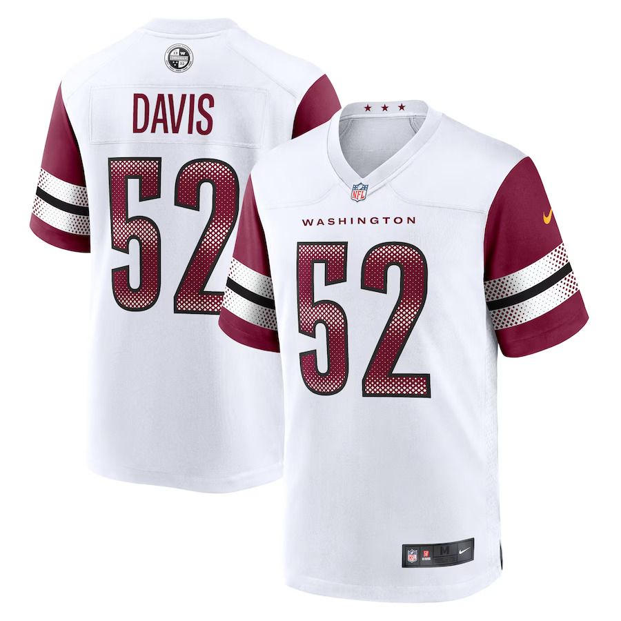 Men Washington Commanders 52 Jamin Davis Nike White Game NFL Jersey